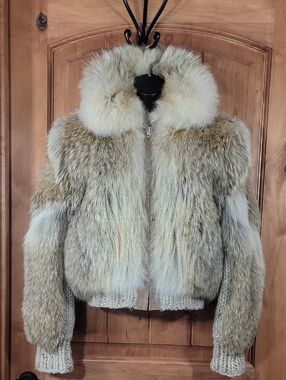 Genuine Fur & Wool Knit Jacket